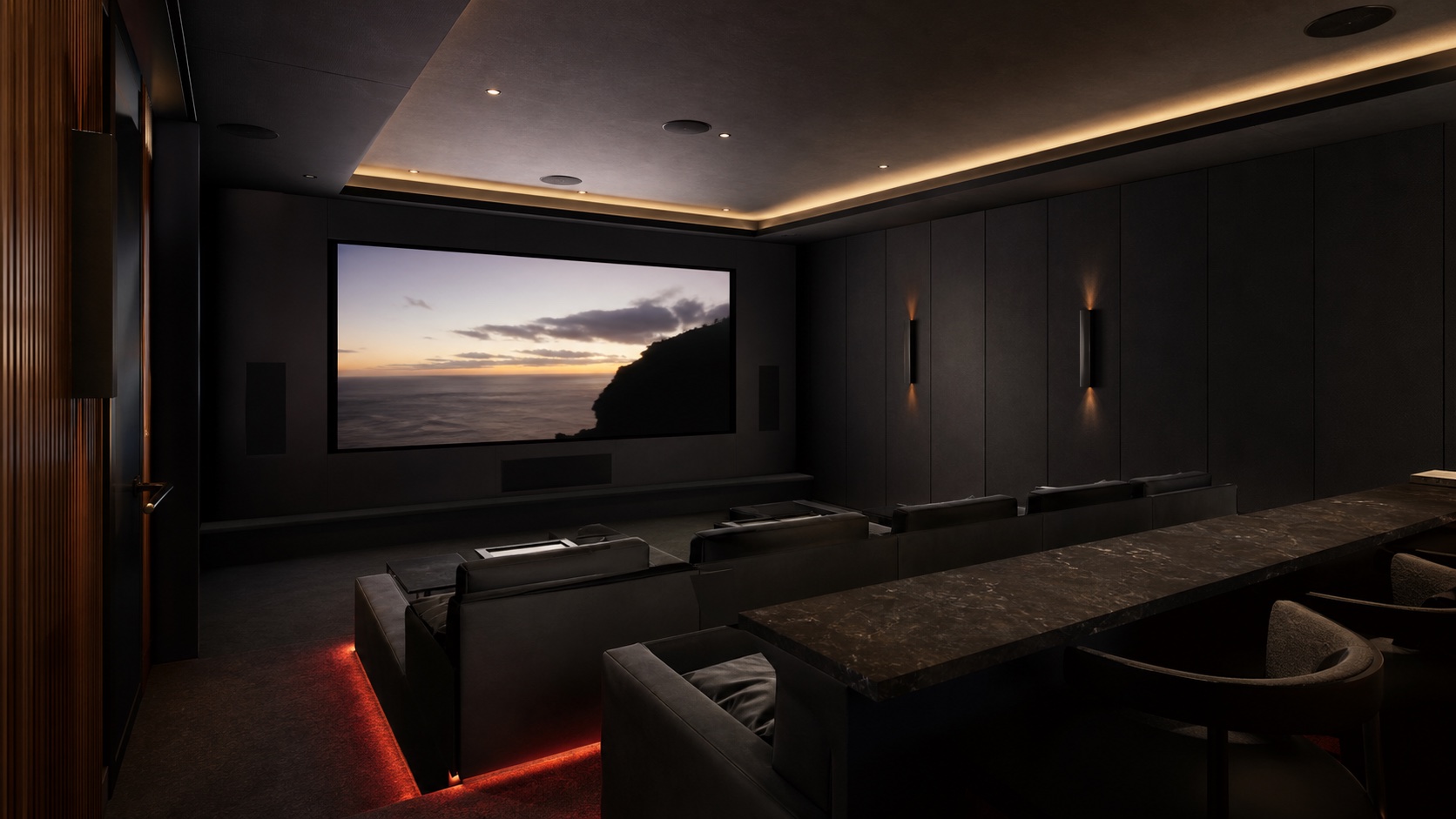 Sala privada de cine en casa