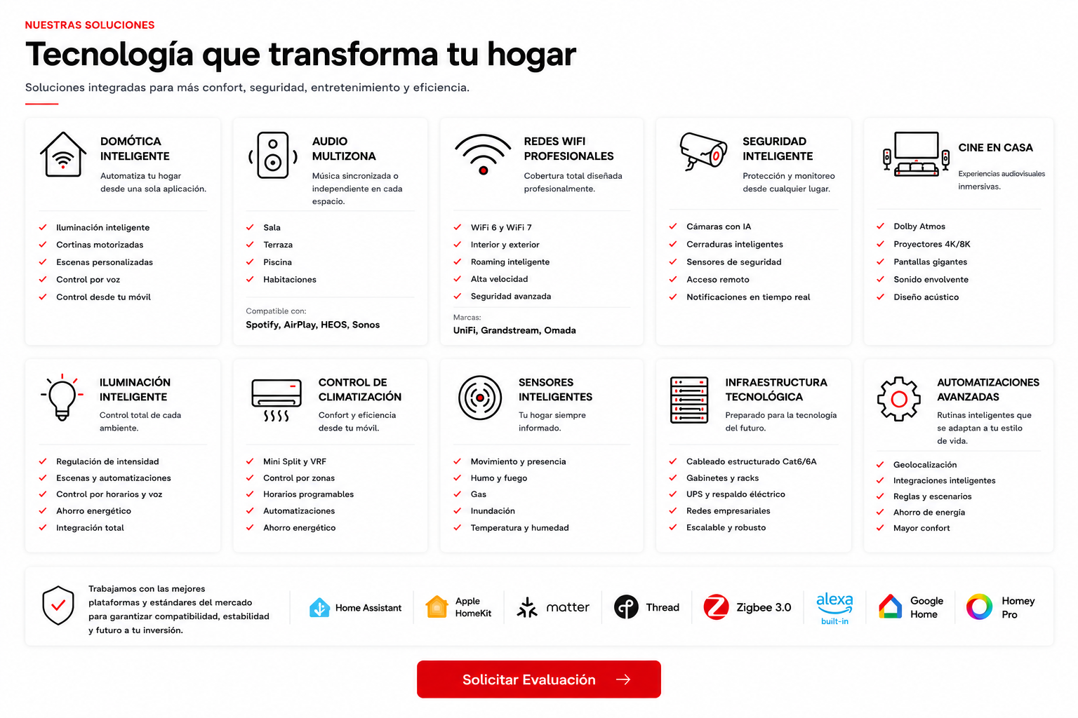 Nuestras soluciones TMT: tecnolog&iacute;a que transforma tu hogar